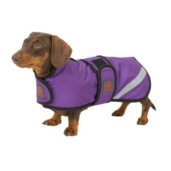 Firefoot Outdoor Dachshund Coat With Fleecy Lining Navy Purple