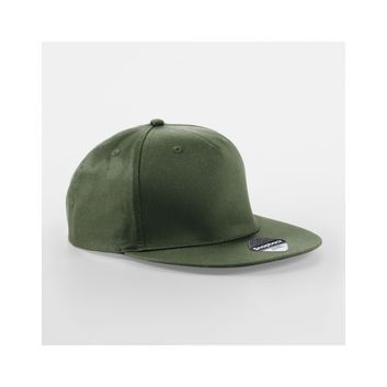 Beechfield 5 panel Snapback Rapper Cap Olive Green