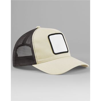 Beechfield Appliqué Patch 5 Panel Trucker Stone/Shadow Grey