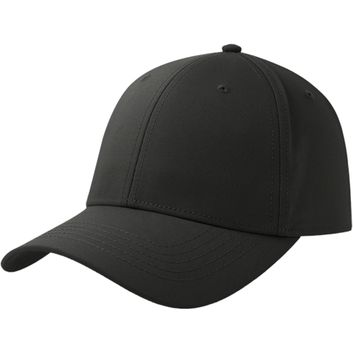 Atlantis Pitch Recycled Flexible Stretch 6 Panel Fittted Cap - Black