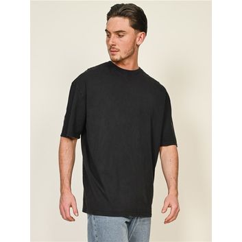 Casual Classics Ringspun Combed 180 Acid Wash Oversize Tall T-Shirt - Acid Black
