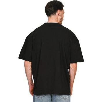 Casual Classics Ringspun Combed 180 Oversize Extended Neck T-Shirt - Black alternative