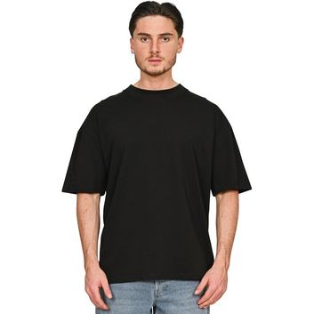 Casual Classics Ringspun Combed 180 Oversize Extended Neck T-Shirt - Black