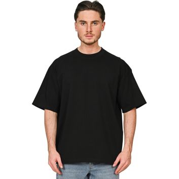 Casual Classics Supreme Organic Combed 350 Oversize Extended Neck T-Shirt - Black