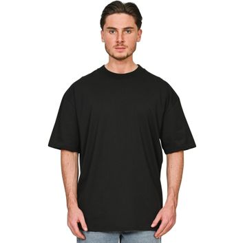 Casual Classics Ringspun Combed 220 Oversize Extended Neck Tall T-Shirt - Black