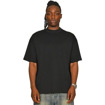 Casual Classics Ringspun Combed 240 Oversize Extended Neck Interlock Tall T-Shirt - Black