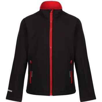 Regatta Professional Ablaze Printable Softshell Kids - Black/Classic Red alternative