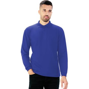 Casual Classics Classic Polycotton Long Sleeve Pique Polo 190gm - Royal Blue alternative