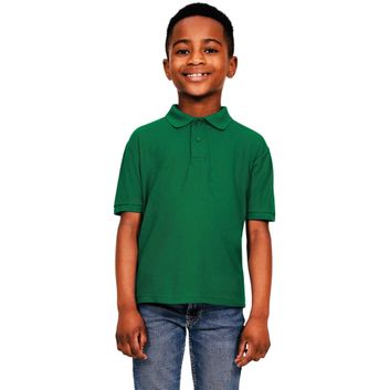 Casual Classics Classic Polycotton Pique Polo 190gm Kids - Forest Green