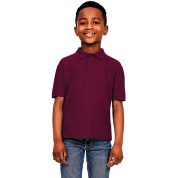 Casual Classics Classic Polycotton Pique Polo 190gm Kids - Maroon alternative