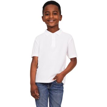 Casual Classics Classic Polycotton Pique Polo 190gm Kids - White