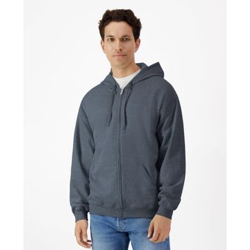Gildan Softstyle Midweight Fleece F/Z Hood Sweatshirt Adult - Dk Heather alternative