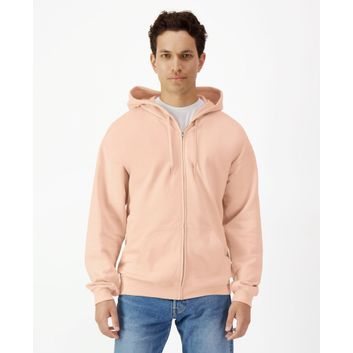 Gildan Softstyle Midweight Fleece F/Z Hood Sweatshirt Adult - Dusty Rose