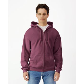 Gildan Softstyle Midweight Fleece F/Z Hood Sweatshirt Adult - Maroon