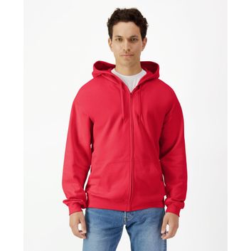 Gildan Softstyle Midweight Fleece F/Z Hood Sweatshirt Adult - Red alternative