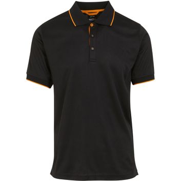 Regatta Professional Navigate Recycled Short Sleeve Polo - Black/Orange Pop alternative