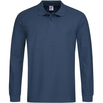 Stedman Classic Polo Long Sleeve 170 Mens - Navy Blue