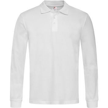 Stedman Classic Polo Long Sleeve 170 Mens - White