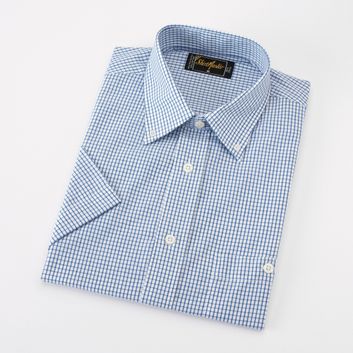 Shirtmaster Westland Poly Cotton Short Sleeved Shirt Blue