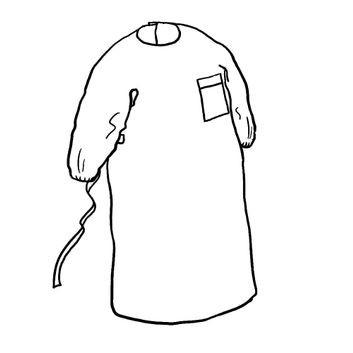 drytex Devon Dairy Gown Long Sleeved Blue alternative