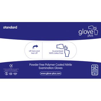 Glove Plus Standard Nitrile Glove Blue Powder Free (100Pk) alternative