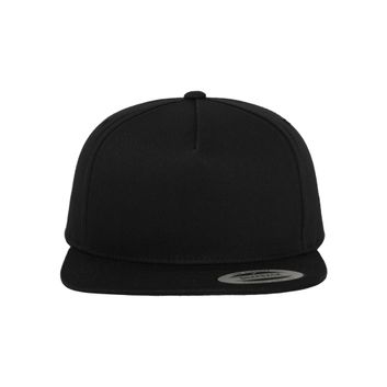 Flexfit Classic 5 Panel Cotton Twill Snapback Black/Black