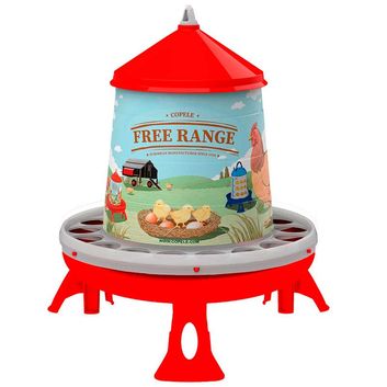 Copele Free Range Poultry Feeder with Legs 4kg Red