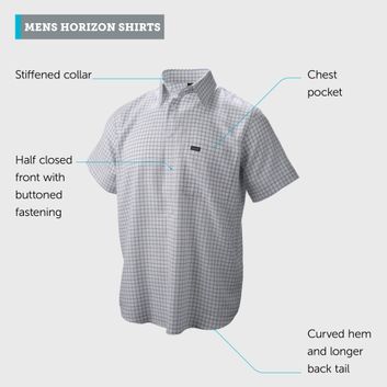 Betacraft Men's Horizon Cream/Cool Blue Short Sleeved Shirt alternative