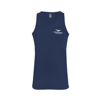 Longhorn Shearing Herdwick Long Tail Singlet Vest Navy/Navy