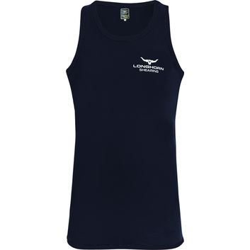 Longhorn Shearing Kids Swaledale Long Tail Singlet Vest Black/Black