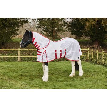 Firefoot Fly Rug Detachable Neck White/Red alternative
