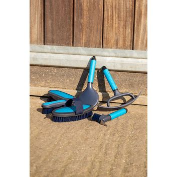 Coldstream Faux Leather Mane and Tail Brush - Navy/C Blue alternative