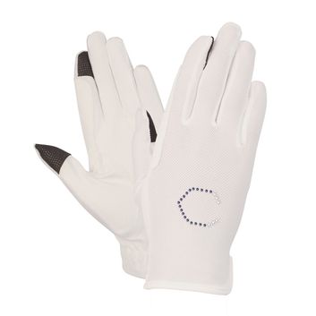Coldstream Next Generation Lintlaw CoolMesh Summer Riding Gloves - White