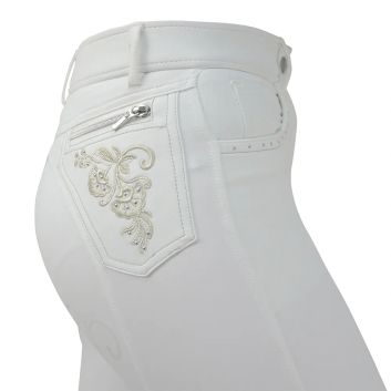Hy Equestrian Chester Ladies Breeches - White alternative