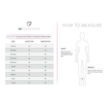 Hy Equestrian Children's Selah Competition Riding Tights - Black alternative