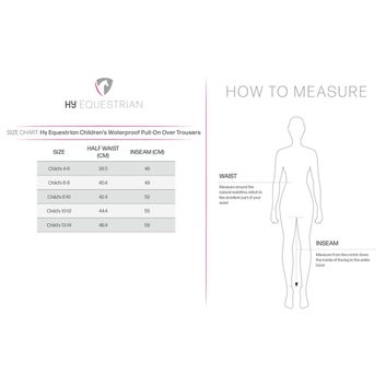 Hy Equestrian Children's Waterproof Pull-On Over Trousers - Navy alternative