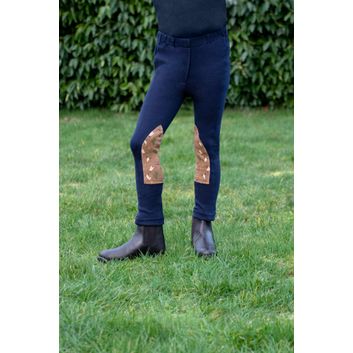 Hy Equestrian Cowboy Tots Jodhpurs - Navy/Beige