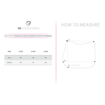 Hy Equestrian Deluxe Saddle Pad with Cord Binding - Grey/Grey, Pink &amp; Silver Cord alternative