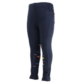 Hy Equestrian Dinosaur Tots Jodhpurs - Navy/Red/Orange/Green/Purple