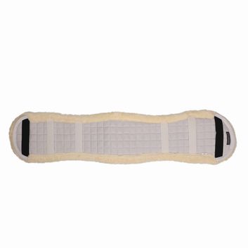 Hy Equestrian Dressage Fleece Girth Cover - White/Natural alternative
