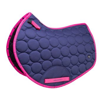 Hy Equestrian DynaMizs Ecliptic Close Contact Saddle Pad - Navy/Magenta