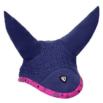 Hy Equestrian DynaMizs Ecliptic Fly Veil - Navy/Magenta
