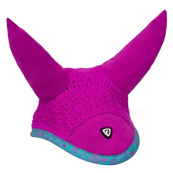 Hy Equestrian DynaMizs Ecliptic Fly Veil - Plum/Teal