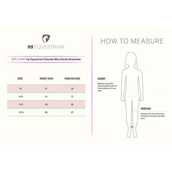 Hy Equestrian Elevate Mizs Denim Breeches - Black alternative