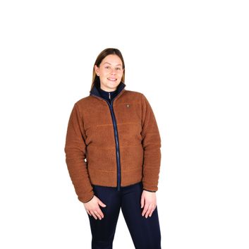 Hy Equestrian Elevate Style Teddy Fleece Jacket - Brown
