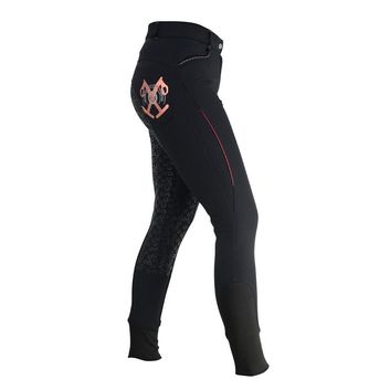 Hy Equestrian Eliza Ladies Breeches - Charcoal/Rose Gold alternative