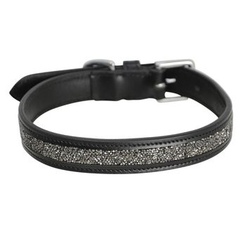 Hy Equestrian Encrusted Dog Collar - Black