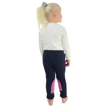 Hy Equestrian Fleece Tots Jodhpurs - Navy/Pretty Pink alternative