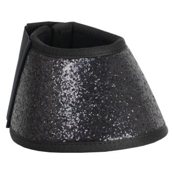 Hy Equestrian Glitter Over Reach Boots - Black Glitter