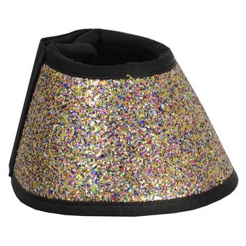 Hy Equestrian Glitter Over Reach Boots - Rainbow Glitter